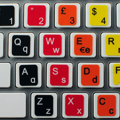 4Keyboard Learning Italian Colored Keyboard Labels