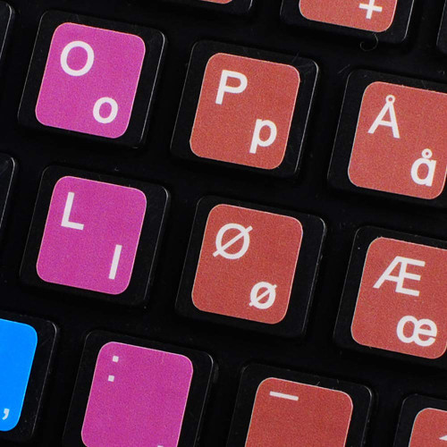 4Keyboard Learning Norwegian Colored Keyboard Labels