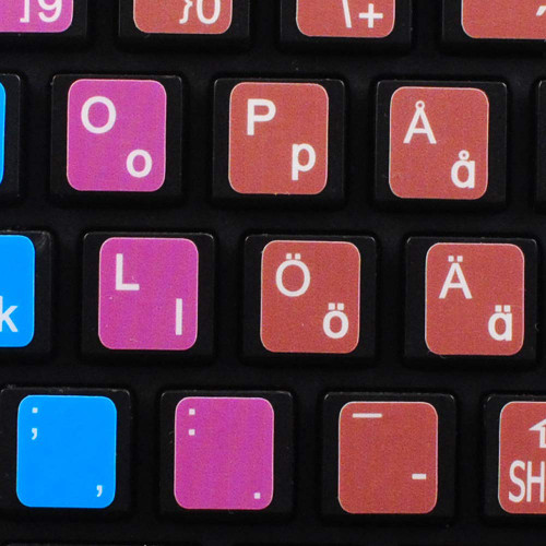 4Keyboard Learning Swedish/Finnish Colored Keyboard Labels