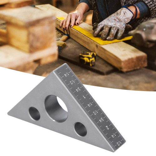 Triangle Ruler Carpenter Square Aluminum Alloy,Right Angle Ruler Woodworking Metric Triangle Ruler 45/90 Degree Frosted Right Angle Gauge Woodworking Tool for Woodworking Carpenter