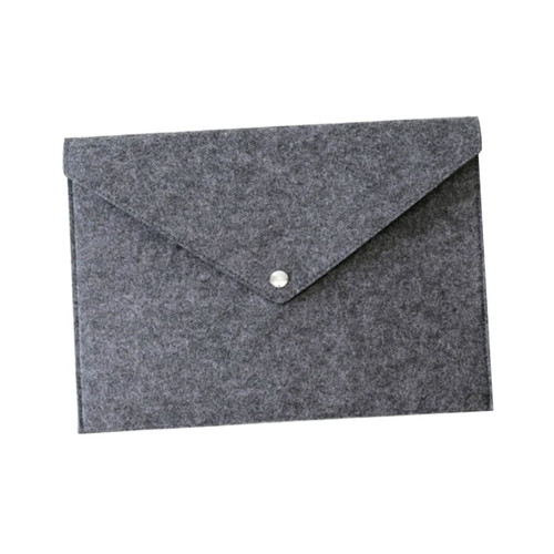 LALAFINA Felt File Folders Paper Organizer Document Carrier Bag Letter Size Briefcase Handbag A4 Button