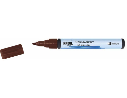 KREUL Permanent Marker Medium, Bullet Tip 1.5-3 mm, Dark Brown, nicht zutreffend