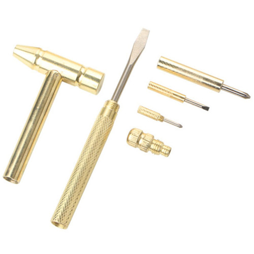 Homoyoyo Multifunctional Small Hammer Copper Hammer Mini Hammer Multitool Hammer Screwdriver Combination Tool Small Screwdriver Chasing Hammer for Jewelry Making Tools Handle Clock Miss
