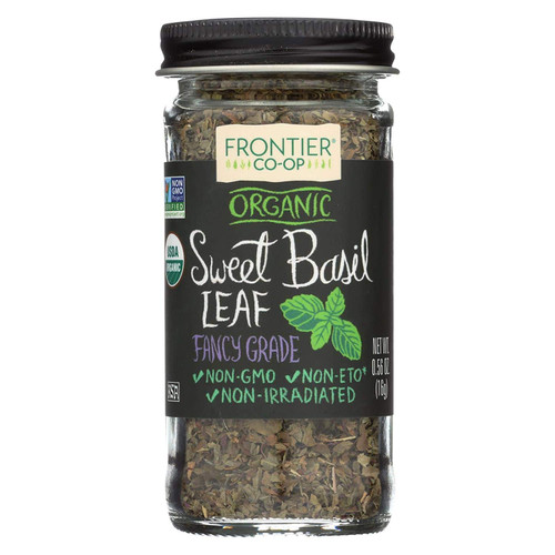 FRONTIER HERB BASIL ORG BTTL, 0.56 OZ