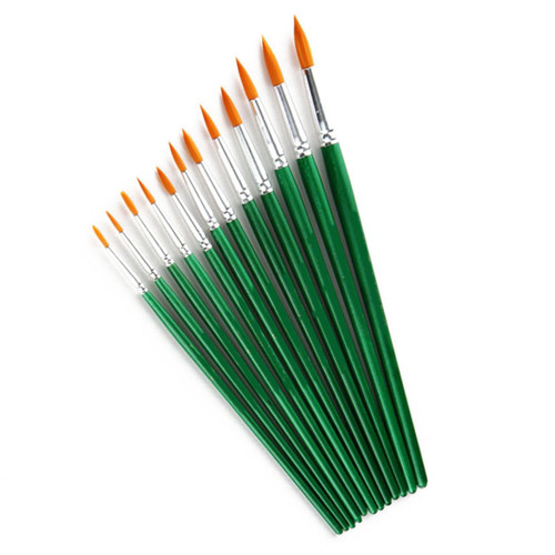 COHEALI 12pcs Set Miniature Paint Brushes Watercolor Brush Acrylic Painting Brush Acrylic Oil Brushes Watercolor Paint Brush Oil Painting Brush Green Suits Acrylic Brush Hair