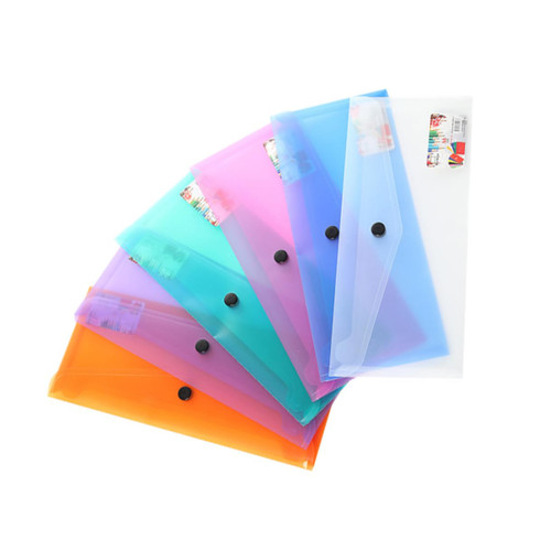 TEHAUX 6pcs Envelope Clear Document Folder Office Supplies File Holder a4 Folder A4 Document Folder pp Frosted envelopes Pencil case Storage Bags Button Information Bag