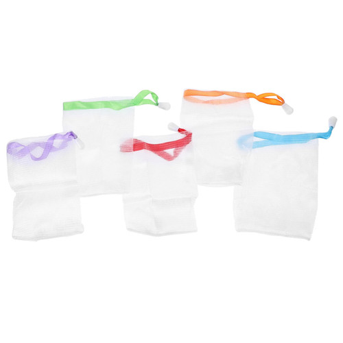 FOMIYES 10pcs Soap Foaming Net Soap Saver Pouch Bags Mesh Foaming Net Soap Sack Bags Soap Mesh Holder Exfoliating Mesh Soap Pouch Soap Bubble Maker Pp Travel Bracket Anti-shedding White