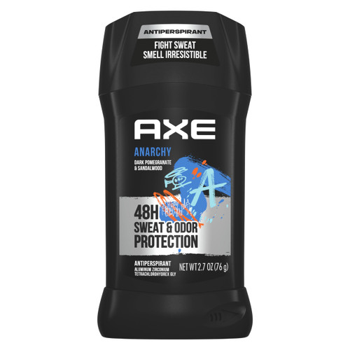 AXE Antiperspirant Stick for Men Anarchy 48 Hour Sweat and Odor Protection for Long Lasting Freshness, Dark Pomegranate & Sandalwood Men's Deodorant 2.7 oz