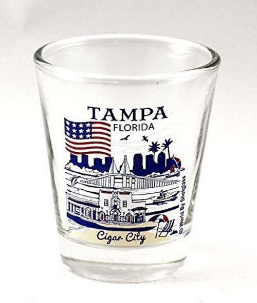 Tampa Florida Great American Cities Collection Shot Glass Tampa Florida Great American Cities Collection Shot Glass