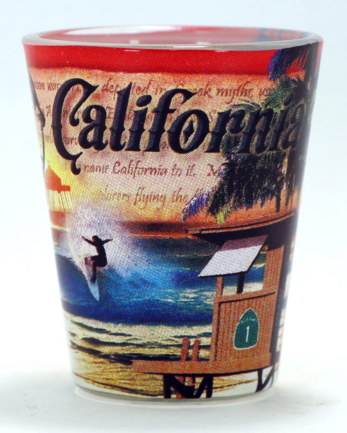 California Stamp Design Shot Glass California Stamp Design Shot Glass