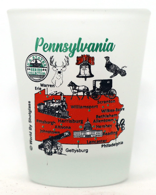 Pennsylvania US States Series Collection Shot Glass Pennsylvania US States Series Collection Shot Glass