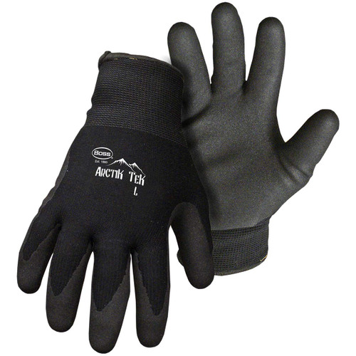 Boss 7840M Artik Tek Open Cell Nitrile Palm Glove, Medium, Black