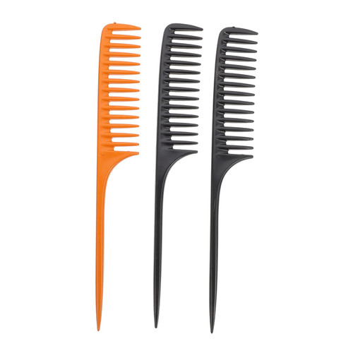 FRCOLOR 3 Pcs Hair Straightening Comb Plastic Comb Plastic Hair Comb Pintail Comb Barber Hairdressing Comb Haircutting Comb Salon Hairdressing Comb Picking Comb Thicken Styling Comb Pp