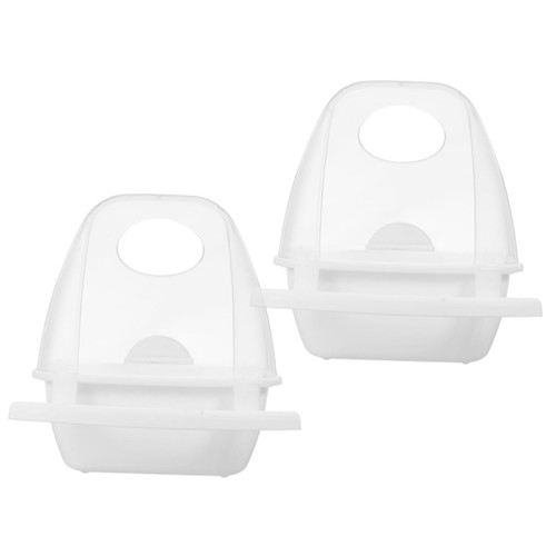 SUPVOX 2pcs Bird Food Box Bird Food Container Hanging Dish Parrot Hanging Feeder Bird Water Feeder Bird Cage Hanging Feeder Cups Hangable Bird Cups Splash Proof Bowl White Plastic SUPVOX 2pcs Bird Food Box Bird Food Container Hanging Dish Parrot Hanging Feeder Bird Water Feeder Bird Cage Hanging Feeder Cups Hangable Bird Cups Splash Proof Bowl White Plastic