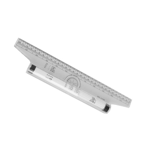 NUOBESTY Parallel Roller Ruler Parallel Ruler Rolling Ruler Calligraphy Tool regla rodante Multi Function Drawing Ruler Alignment Ruler Measure Tape Balance Stationery Ruler Student Plastic