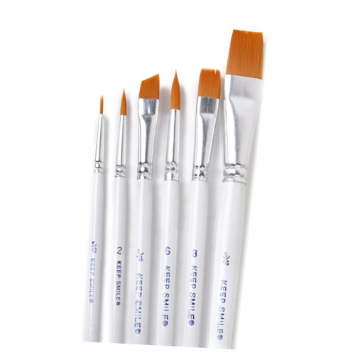 TEHAUX 6pcs Gouache Paint Brushes Watercolor Paint Brush Nylon Paint Brush Set Oil Paintbrush Watercolor Brush