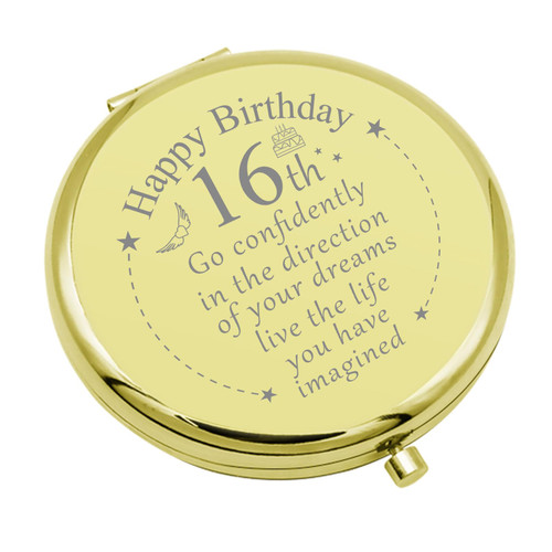 Birthday Gifts for 16 Year Old Girls Compact Makeup Mirror 16th Birthday Gifts for Girls Inspirational Gift for Her Folding Makeup Mirror for Her, Teens, Sister, Daughter, Niece, Granddaughter Birthday Gifts for 16 Year Old Girls Compact Makeup Mirror 16th Birthday Gifts for Girls Inspirational Gift for Her Folding Makeup Mirror for Her, Teens, Sister, Daughter, Niece, Granddaughter