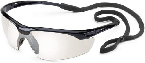 Gateway Safety 28GB0M Conqueror Wraparound Eye Safety Glasses, Clear in/Out Mirror Lens, Black Frame