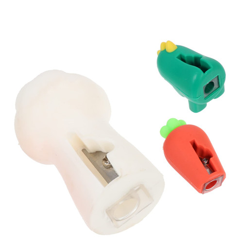 Lurrose 4pcs Cartoon Pencil Sharpener Tools Tiny Kids Sharpener Students Stationery Pencil Sharping Tool Small Pencil Sharpeners Kids Pencils Sharpener Child Cute Soft Rubber Supplies