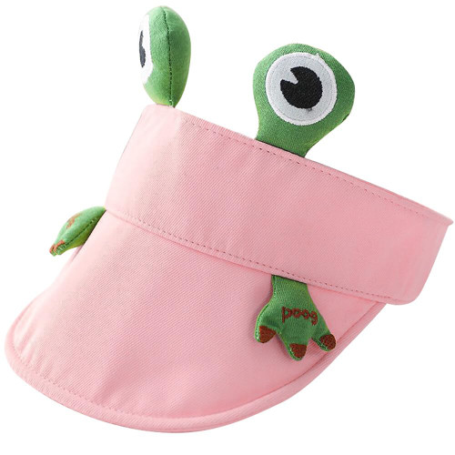 Kids Sun Hat for Girls Boys Cartoon Frog Sun Visor Hat Cute Beach Hat Wide Brim Sun Protection Hat Adjustable Summer Breathable Visor Cap for Outdoor Beach Travel - Pink Kids Sun Hat for Girls Boys Cartoon Frog Sun Visor Hat Cute Beach Hat Wide Brim Sun Protection Hat Adjustable Summer Breathable Visor Cap for Outdoor Beach Travel - Pink
