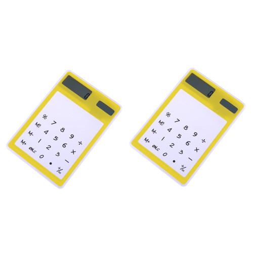 NUOBESTY 2pcs Standard Calculator Transparent Calculator Portable Desktop Computer Desk Computer Mini Calculator Simple Calculator Computadora Calculators Student Touch Screen Small