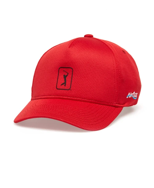 PGA TOUR Men's Standard Mesh Golf Hat, Chili Pepper, One Size