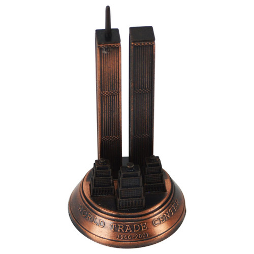 Treasure Gurus Bronze Metal World Trade Center 9/11 WTC Model Replica Die Cast Pencil Sharpener Treasure Gurus Bronze Metal World Trade Center 9/11 WTC Model Replica Die Cast Pencil Sharpener
