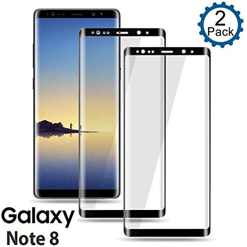 Galaxy Note 8 Screen Protector [2-Pack], Tempered Glass Screen Protector [Case-Friendly][No Bubbles][Easy to Install][Anti Fingerprint][Full Coverage] Screen Protector Compatible Samsung Galaxy Note 8