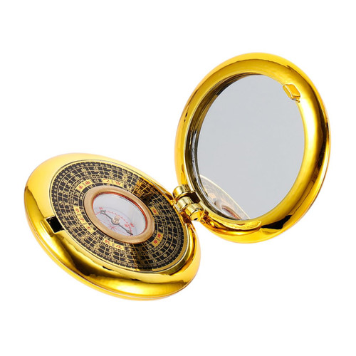 BRIGHTFUFU Pocket Compass Feng Shui Bagua Compass Camping Survival Gear Vintage Compass Watch Navigation Compass Pan Compass Survival Compass Vintage Metal Compass Travel Equipment
