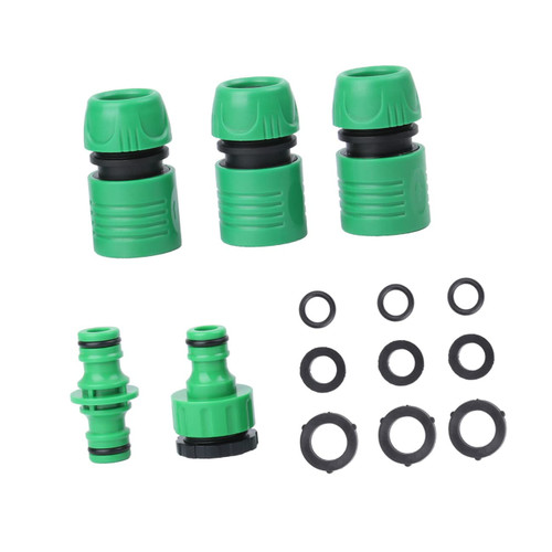 TEHAUX 1 Set Water Pipe Quick Connector Set Garden Hose Repair Kit Quick Connector Adapter Hose Fittings Connect Faucet Adapter Hose Connector Plastic Sealing Ring Pipe Fittings