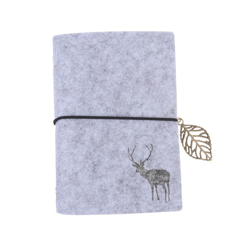 FUNOMOCYA notebook stationery kraft notebooks office diary journal mini planner Memo Notebook Creative Note Pads Felt Notepad Students Stationary refillable Notebook Binder child Simple Gift