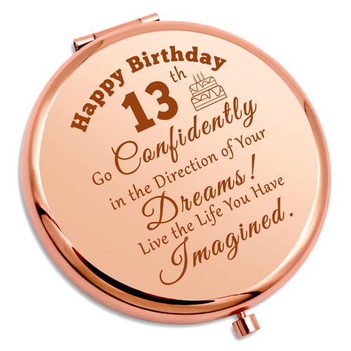 13 Year Old Girls Gifts 13th Gift Compact Makeup Mirror Sweet 13 Gifts for Girls Inspirational Birthday Gifts for Daughter 13th Birthday Gifts Encouragement Gifts for Friends Folding Makeup Mirror 13 Year Old Girls Gifts 13th Gift Compact Makeup Mirror Sweet 13 Gifts for Girls Inspirational Birthday Gifts for Daughter 13th Birthday Gifts Encouragement Gifts for Friends Folding Makeup Mirror