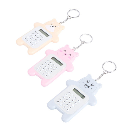 SWOOMEY 3pcs Arithmetic Calculator Key Chain Pendant Pocket Calculator Keychain Desktop Calculators Waterproof Pocket Calculator Student Kids Keychain Bag Pendant Prize Palm Plastic Pupils