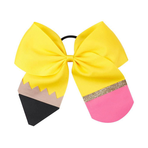 Pencil Girls Hair Ties For Back To School Kindergarten 1st Grade 2nd Grade 3rd Grade 4th Grade 5th Grade Large Elastic Bands for Files (E, One Size)