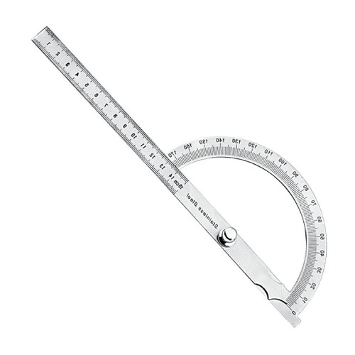 Angle Protractor Angle Finder Ruler Stainless Steel Protractor Woodworking Ruler Angle Measure Tool Easy Operation Craftsman- Ruler Stainless Steel 180 Degree Protractor Angle Gauges Arm Measuring
