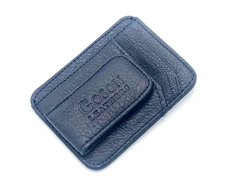 Goson Leather Money Clip Wallet for Men, Front Pocket Wallet, Credit Card Holder, Slim Minimalist Wallet