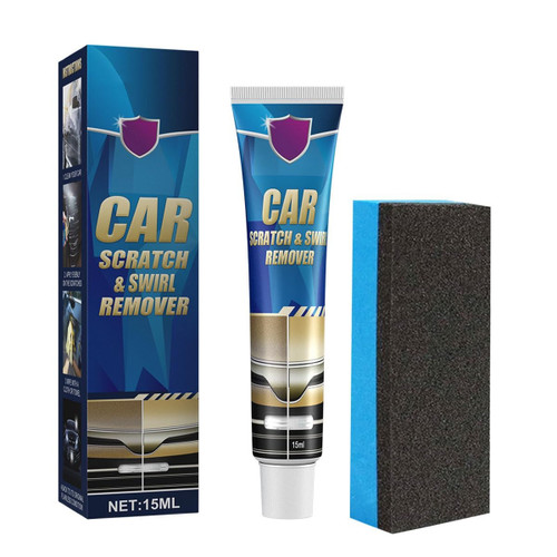 tkptiy Car Scratch Remover Kit, Professional Car Scratch Repair Agent, Car Paint Scratch Repair Paste, Erase Car Scratches Remover with Sponge Auto Body Paint Scratch Repair (Color : 15ml)