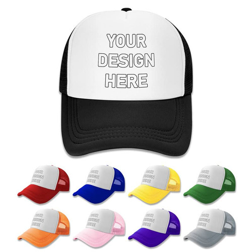 Custom Hat Custom Hats for Men Custom Trucker Hat,Design Your Own Men Women Personalized Custom Baseball Cap Dad Cap Sun Hat Black Hat Team Gift