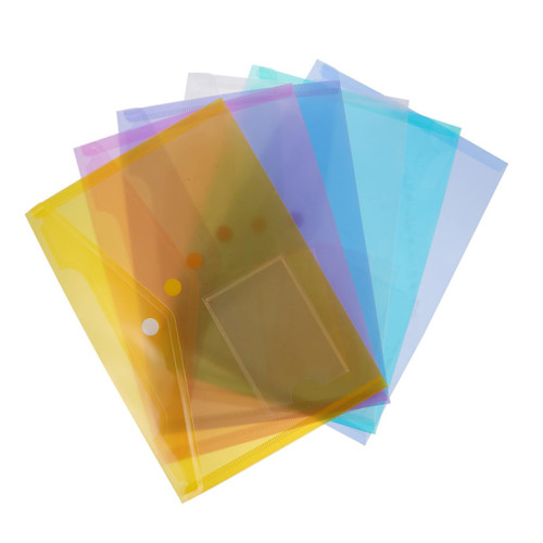 STOBOK 6pcs File Holder Dividers Folders for Documents A4 Envelopes File Folder Labels File Folder Bag Colored Colorful Envelopes Office Document Organizer A5 Business Bag Punch Hole Pp