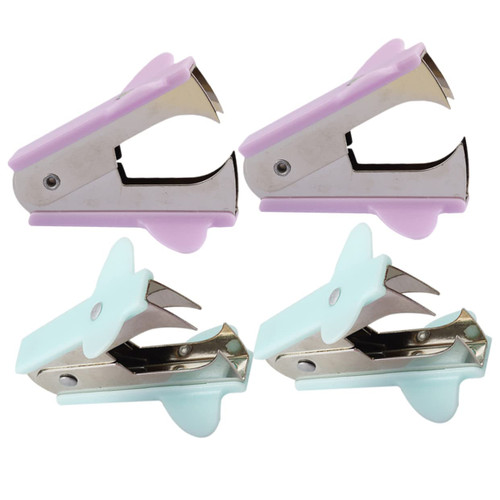 GRIRIW 4pcs Staple Remover Heavy Duty Staple Pulling Tool Staple Remover Tool Staple Puller Upholstery Tools Staple Removing Tool Jaws Staple Remover Pro Tools Nail Major Plastic Office