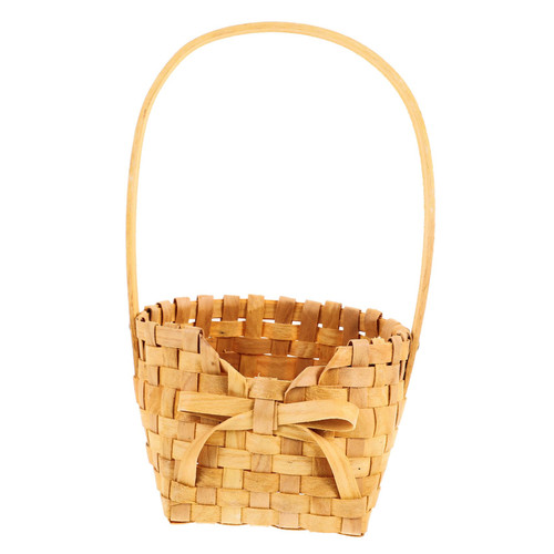 Outanaya Woven Baskets Woven Hamper Basket Woven Weaved Basket Woven Storage Baskets Basket for Snacks Fruit Storage Baskets Fruits Basket Flower Gathering Basket Small Food Bamboo Shopping