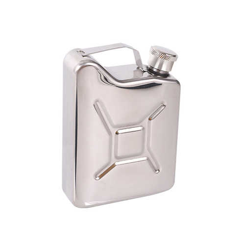 DHinkyoung Oil Jerry Can Liquor Hip Flask 5oz, Stainless Steel Pocket Whiskey Flask Personalized Liquor Hip Flagon for Climbing Camping Barbecue Bar Party Drinker