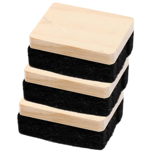 Tofficu 3pcs Felt Erasers Classroom Blackboards Eraser Chalk Board Erases Eraser for Chalkboard Dry Eraser Board Eraser Blackboard Eraser Whiteboard Eraser Office Wooden Simple Small Plate