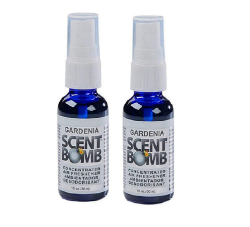 Scent Bomb 100% Concentrated Air Freshener Car/Home Spray [Choose The Scent] (Gardenia, 2 Bottles)