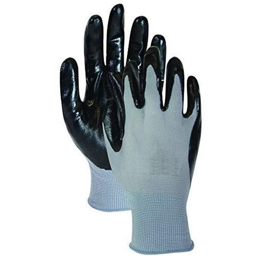 MAGID T319T Hand Master Economy Nitrile Coated Palm Gloves, Large (10 Pair)