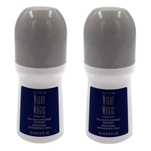 Avon NIGHT MAGIC EVENING ROLL-ON ANTI-PERSPIRANT DEODORANT Pack of 2 (Bonus Size)