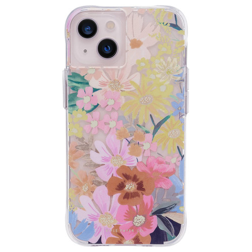 Rifle Paper Co. iPhone 13 Case for Women [10ft Drop Protection] [Wireless Charging] Floral Print Phone Case for iPhone 13 - Slim iPhone Case - Anti Scratch, Shock Absorbing Materials - Marguerite