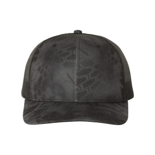 Richardson Patterned Snapback Trucker Cap Adjustable Kryptek Typhon/ Black