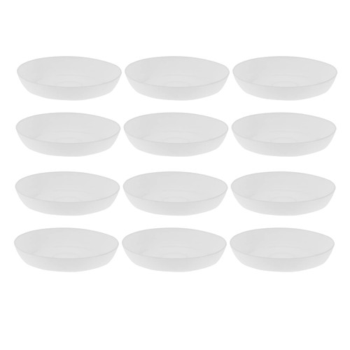 Happyyami 12pcs Flower Pot Base Planter Tray Plant Pot Saucers Flower Pot Saucers Plant Pot Tray Plant Pot Bases Succulent Plants Round Potted Plant Trays White Cactus Plastic Water Tray