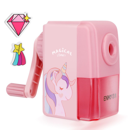 Unicorn Pencil Sharpener and Erasers for Kids, Small Manual Pencil Sharpener for Classroom, Home, Cute Pencil Sharpener with 2 Unicorn Erasers for School Supplies?Stationery Gifts Unicorn Pencil Sharpener and Erasers for Kids, Small Manual Pencil Sharpener for Classroom, Home, Cute Pencil Sharpener with 2 Unicorn Erasers for School Supplies?Stationery Gifts